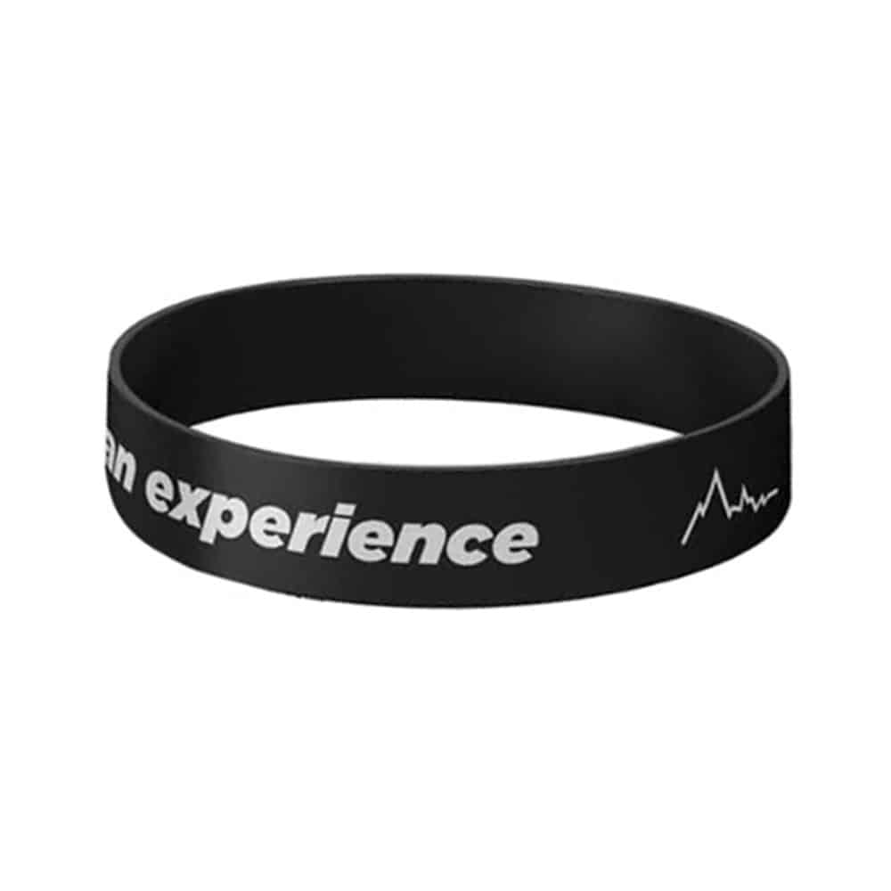 Silicone Band (it is a experience),20cm Color:White with black print x10 Combo