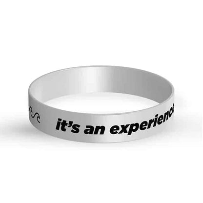 Silicone Band (it is a experience),20cm Color:White with black print x10 Combo