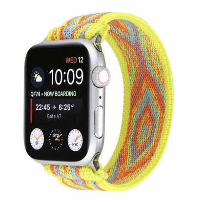 38/40/41mm Apple Watch nylon strap - Yellow stripe (S-M)