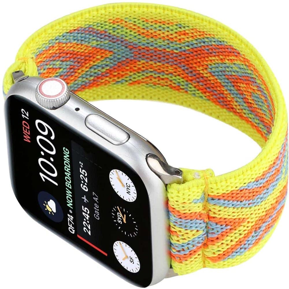 38/40/41mm Apple Watch nylon strap - Yellow stripe (S-M)