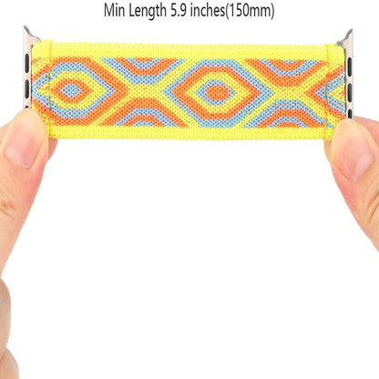 38/40/41mm Apple Watch nylon strap - Yellow stripe (S-M)