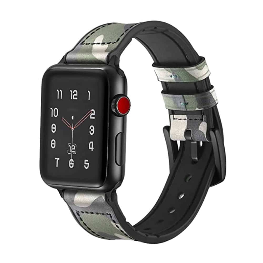 Leather & Silicone Strap for 38/40/41mm Apple Watch - GC