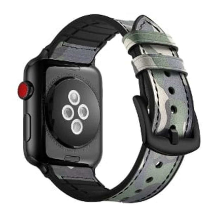 Leather & Silicone Strap for 38/40/41mm Apple Watch - GC