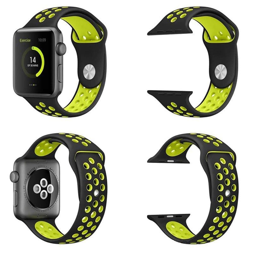 Silicone Strap for 38/40/41mm Apple Watch (S/M) - Grey & White