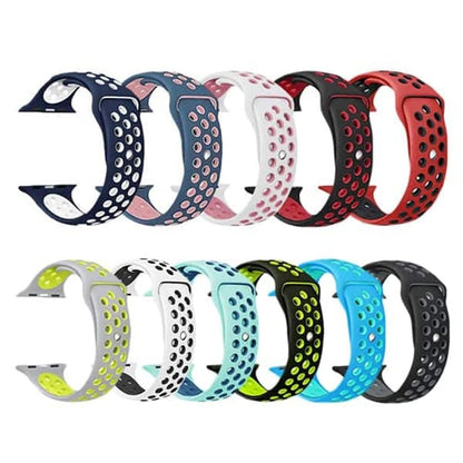 Silicone Strap for 38/40/41mm Apple Watch (S/M) - White & Pink