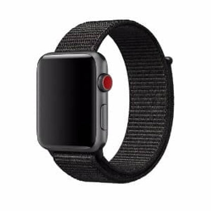 Velcro Nylon Strap for 42/44/45/49mm Apple Watch- Black & Grey