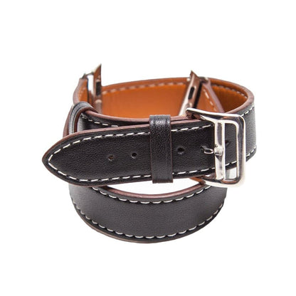 38/40/41mm Apple Watch double-wrap leather strap - Brown (S-M)