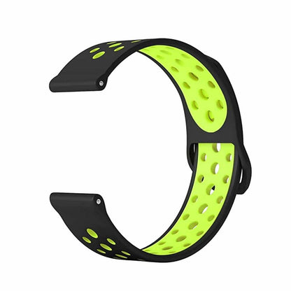 18mm Samsung Gear Sport silicone strap - Black & white