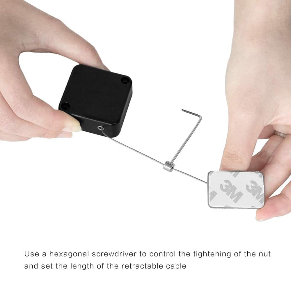 Anti-Theft Retractable Cable Lock for Tablet/Laptop/Smartphone x 2 Combo