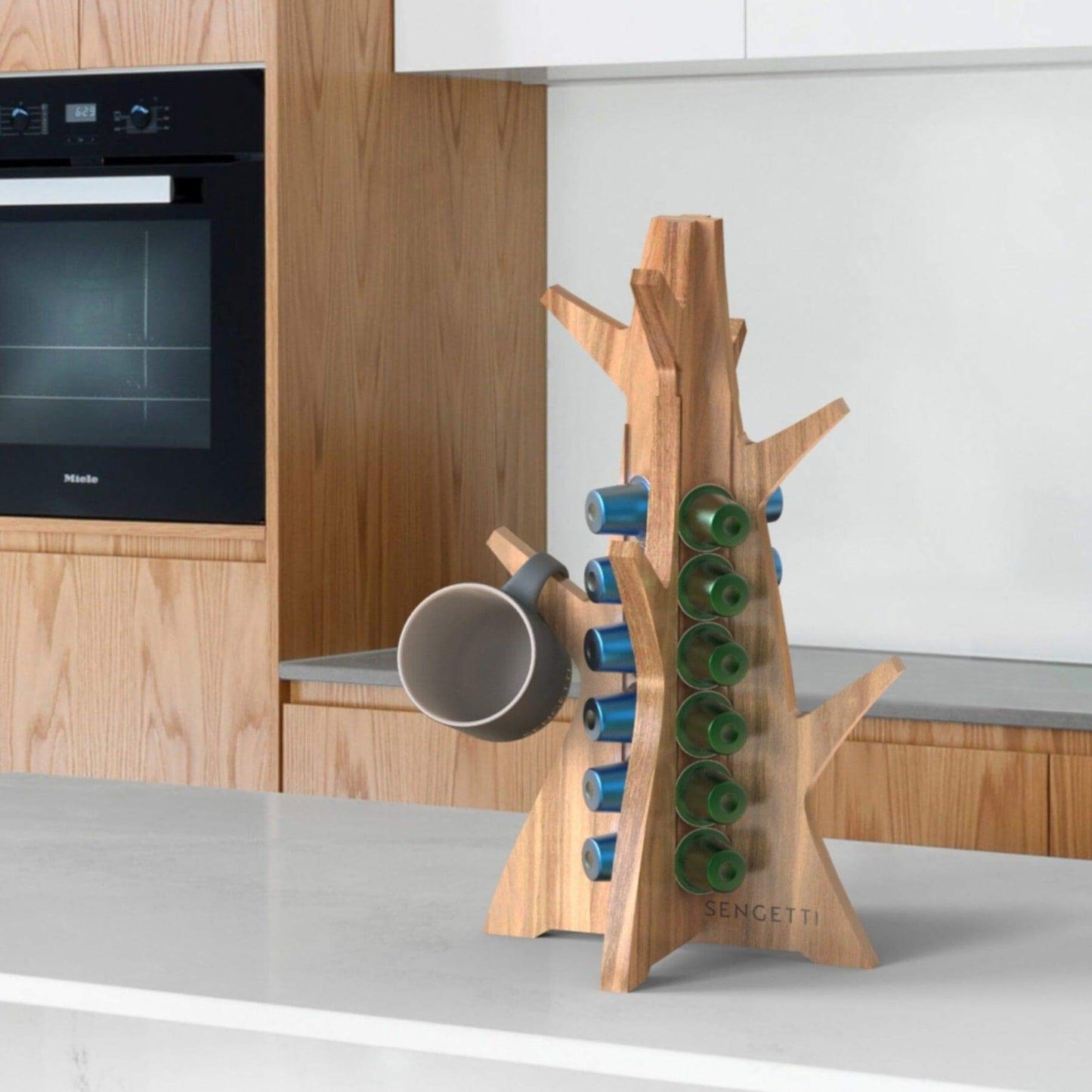 Mug Coffee Pod Tree Acacia wood Sengetti by Andy Cartwright