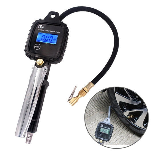 Car Multi functional Digital LCD Display Tire Air Pressure Inflator Gauge Vehicle Tester Inflation Monitoring