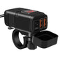 Universal Car Super Quick Dual Port USB Charger Power Outlet Adapter with LED Digital Voltmeter Red Light