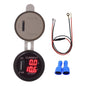 Universal Car Single Port USB Charger Power Outlet Adapter 2 4A 5V IP66 with LED Digital Voltmeter Ammeter 60cm Cable Red Light
