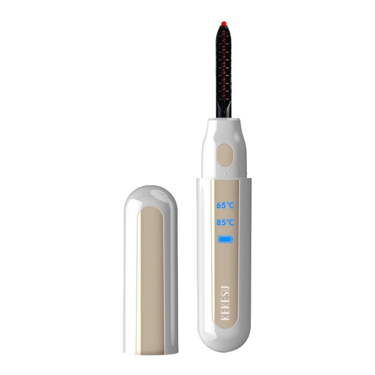 K CU1908 Portable USB Charging Digital Display Perm Eyelash Curler White