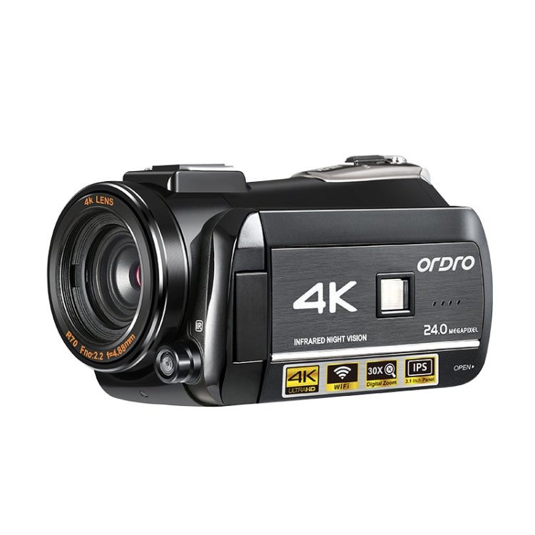 ORDRO AC3 3 1 inch IPS Screen 4K Full HD 13MP Night Vision WiFi Live Camcorder DV Digital Camera Style Standard Black