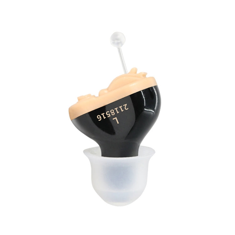 Battery Type Digital Noise Reduction Hearing Aid Elderly Sound Amplifier Black Left Ear