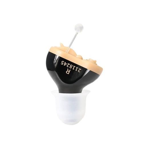 Battery Type Digital Noise Reduction Hearing Aid Elderly Sound Amplifier Black Right Ear