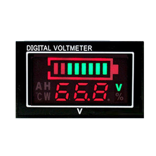 Car Waterproof DC Digital Voltmeter Battery Percentage Display Black