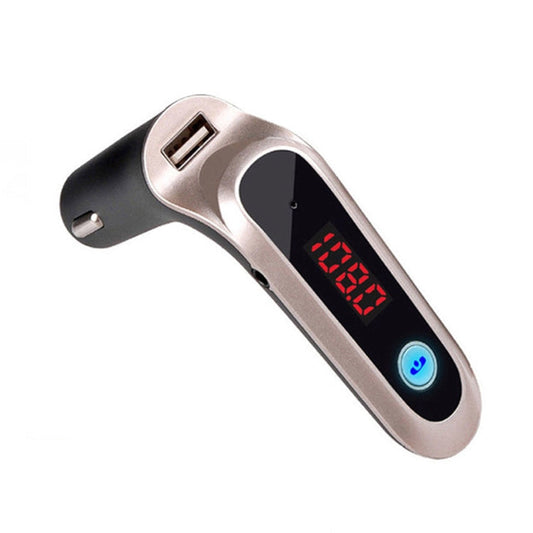 S7 Smart Digital Display Music Player Calling Car Charger Color Gold