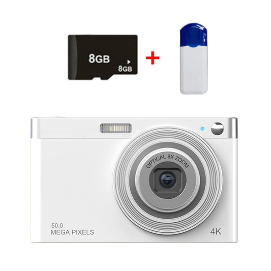 C13 2 88 inch 4K 8X Optical Zoom Telescopic Lens HD Digital Camera Spec White Card Reader 8G