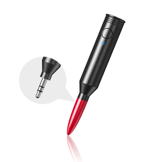 M416 Car Bluetooth Receiver Player Audio Receiver Adapter AUX Converter Rose Red