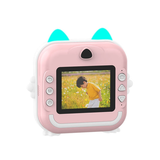 Children Instant Camera Mini Thermal HD Printer Video Photo Digital Camera Spec 16G Pink
