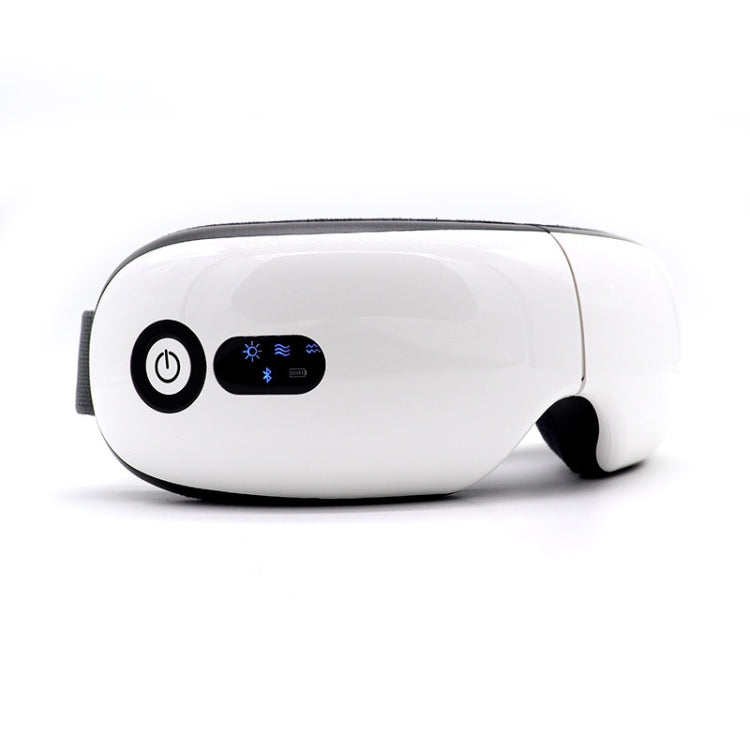 Bluetooth Rechargeable Eye Massager With Heat Air Pressure And Vibration Massage White