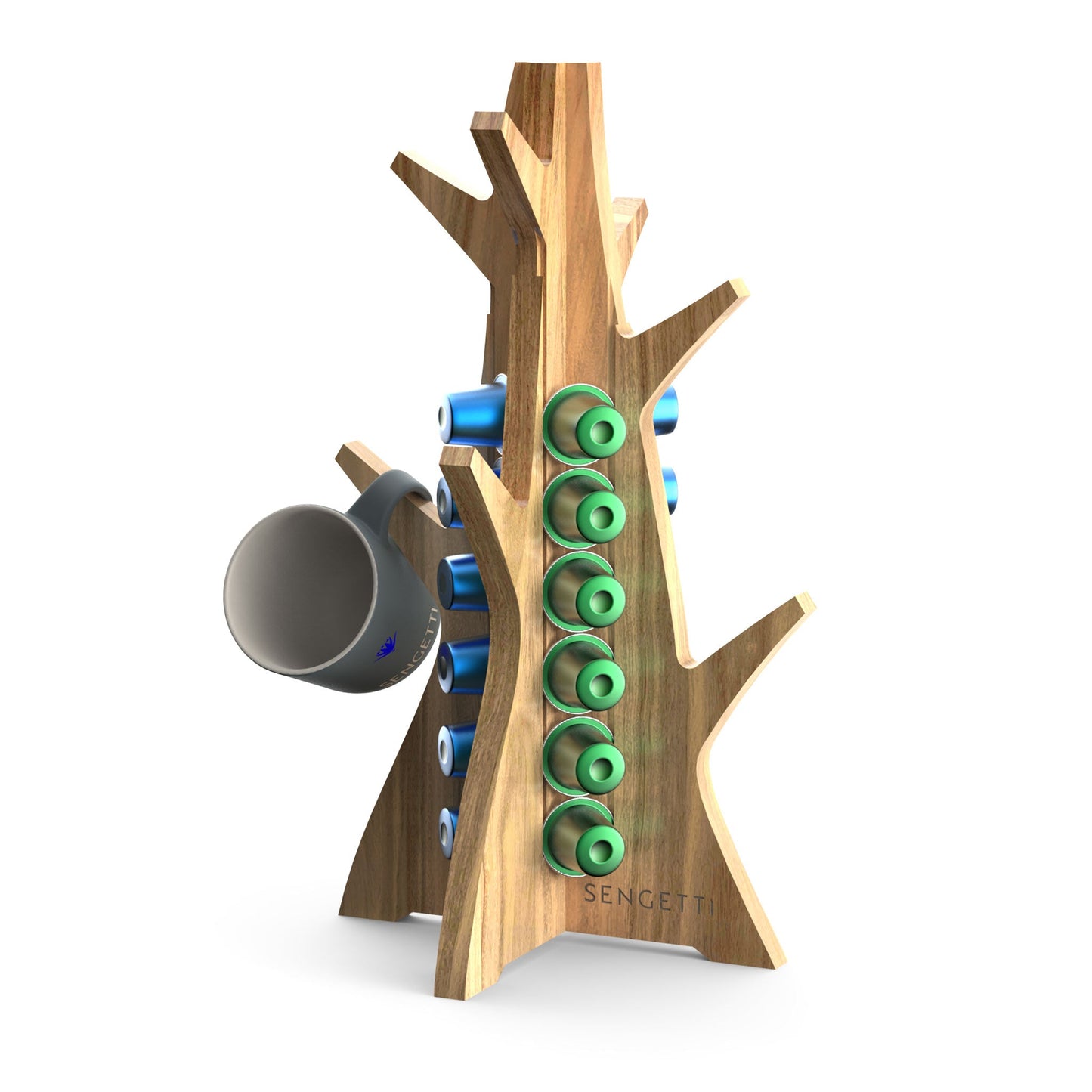 Mug Coffee Pod Tree Acacia wood Sengetti by Andy Cartwright